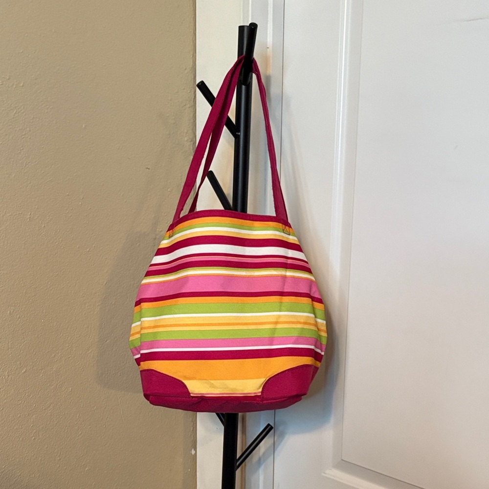 Lancome Vibrant Striped Tote Bag